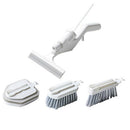 Kitchen Spray Cleaning Brush Set Long Handle With Removable Brush Dispenser