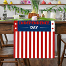4th of July Table Runner Independence Day Tablecloth American Decor Flag G1M6