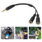3.5mm Stereo Audio Join (Male, 2 Female) Mic Y Splitter Cable