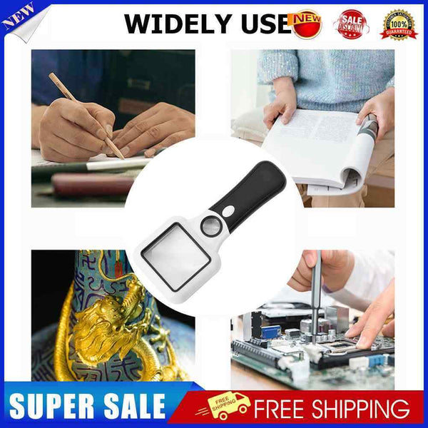Illuminated Magnifier Optical Instrument with Light UV Lamp Reading Magnifier