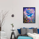 Undersea Dolphin Full Round Drill Rhinestone Picture Home Decoration 12x16 inch