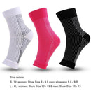 Compression Foot Sleeve Sports Ankle Brace Socks for Women Men (Black S/M)