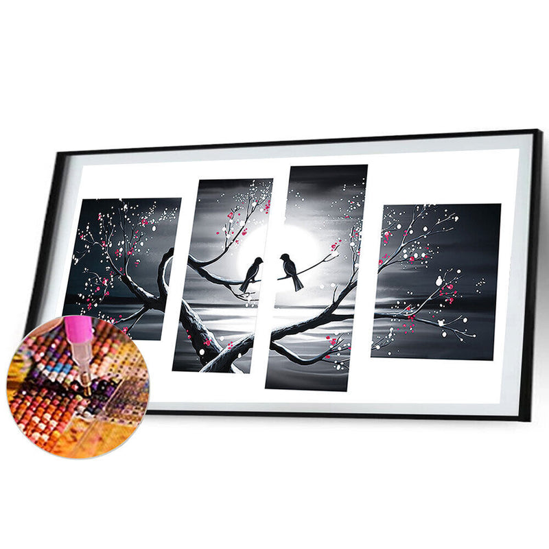 AnySell Birds 5D Diamond Paintings Full Drill Set, 4-Pictures Combination Kits Cr