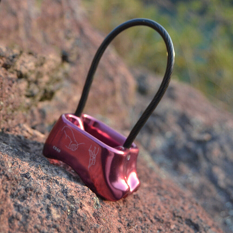 Rappel ATC Belay Device Descender Camping Rock Climbing Equipment (Purple) Newly