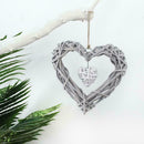 Wicker Heart Wreath Shabby Wall Hanging Wedding Birthday Party I1A9 Decor V3C4