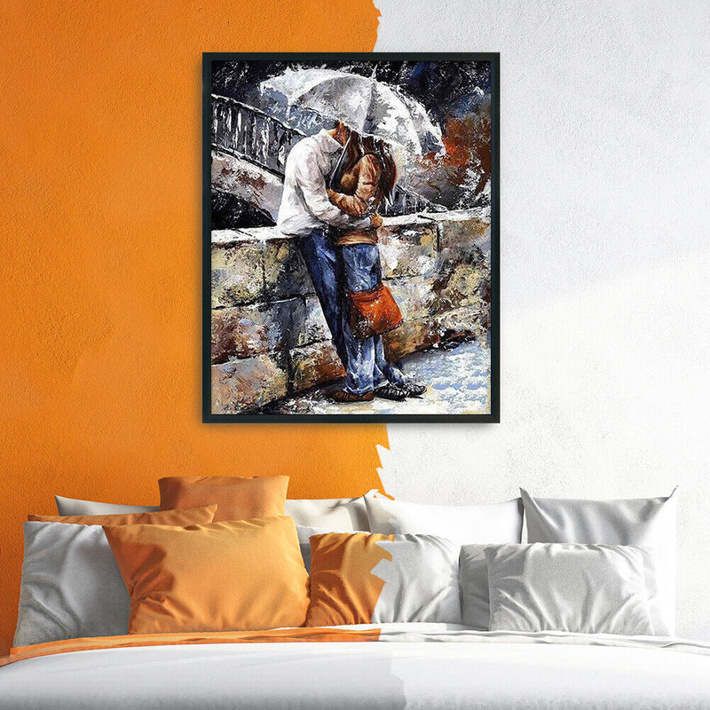 30x40cm Romantic Lovers DIY Paint By Numbers Oil Painting Kit Canvas