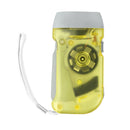 LED Hand Pressing Dynamo Flashlight Lamp Portable Hand Crank Torch (Yellow)