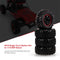 #A 4PCS RC Off-Road Buggy Tires Truck Car Hex Hub Beadlock Rubber Wheel Rims Tir