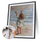 Oil Paint By Numbers Sea Girl Frameless Picture Craft Kit for Home Living Room