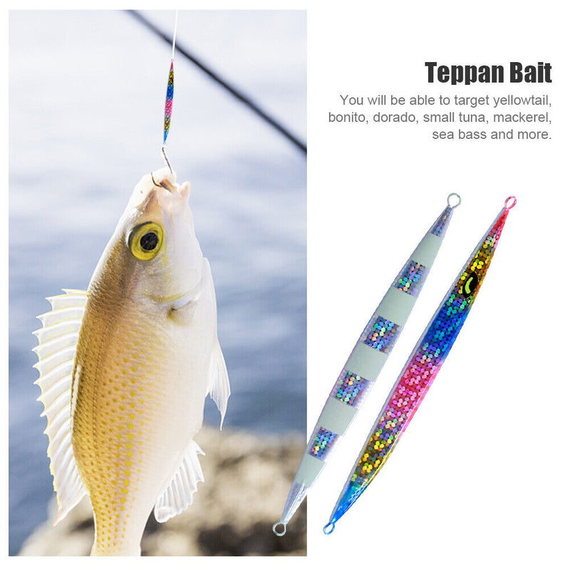 Fishing Lure Swimbait Iron Plate Deep Sea Jig Hard Baits (Colorful 150g) Newly