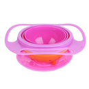Novelty 360 Rotary Gyro Umbrella Spill-Proof Children Balance Bowl (Pink)