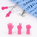 6pcs Cute Knitting Needles Point Caps Gesture Shape Needle Tip Stopper Protec