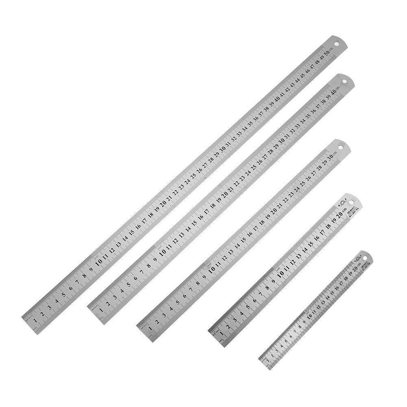 Stainless Steel Metal Straight Ruler Double Sided Measuring Tool (300mm)