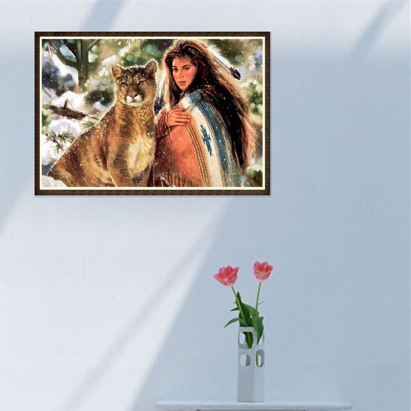 Beauty Big Cat 5D Diamond Painting Embroidery DIY Cross Stitch Home Decor