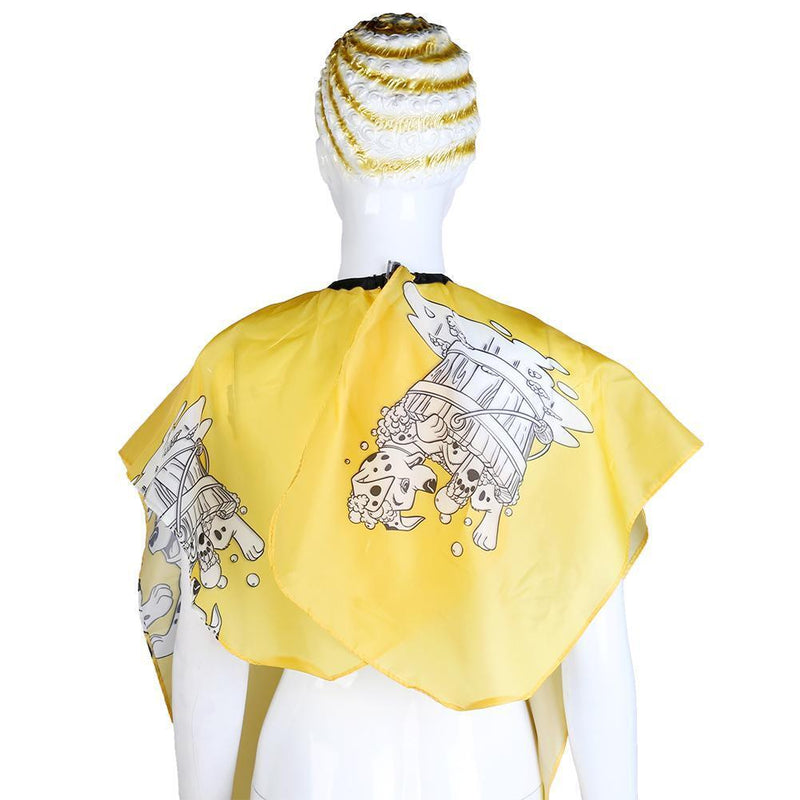 Cartoon Dog Kid Dressing Cape Salon Cover Barber Hair Cut Cloth(Yellow)