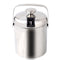 Double Wall Ice Bucket Insulated Stainless Steel with Tongs Strainer (3.2L)