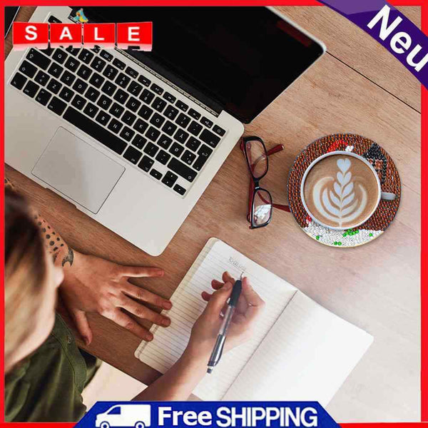 (Wooden) DIY Point Drill Coaster Christmas Style with Mat Shelf Kits (AA1080-2)