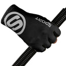 Ice Silk Women Men Gloves Sports Cycling Half Finger Hand Gloves (Black XL)