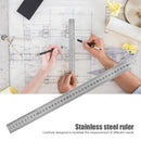 Stainless Steel Metal Straight Ruler Double Sided Measuring Tool (400mm) Newly