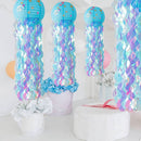 Mermaid Wishes Jellyfish Hanging Paper Lanterns Birthday Decorations (Blue)