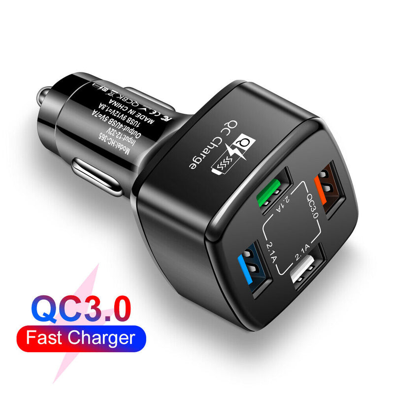 #A 4USB Car Chargers Power Outlet for Mobile Phone Auto Fast Charging Accessorie