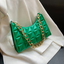 Women Zipper Lattice Crossbody Bag Female Solid Color Small Designer Clutch