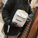 Women Cute Canvas Solid Color Small Crossbody Bag Mobile Phone Bags (White)