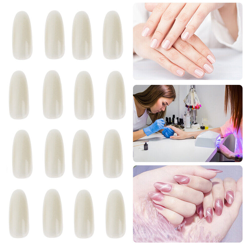 500pcs Ultra-Thin No. 3 Round Half Cover Nail Stickers Salon Exemption