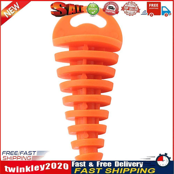 Motorcycle Exhaust Pipe Air-bleeder Plug Muffler Wash Plug Small (Orange) Newly