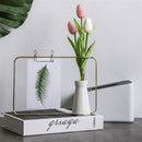 Nordic Style Plant Vase Stand Postcard Clip Holder Flower Pot Iron Frame