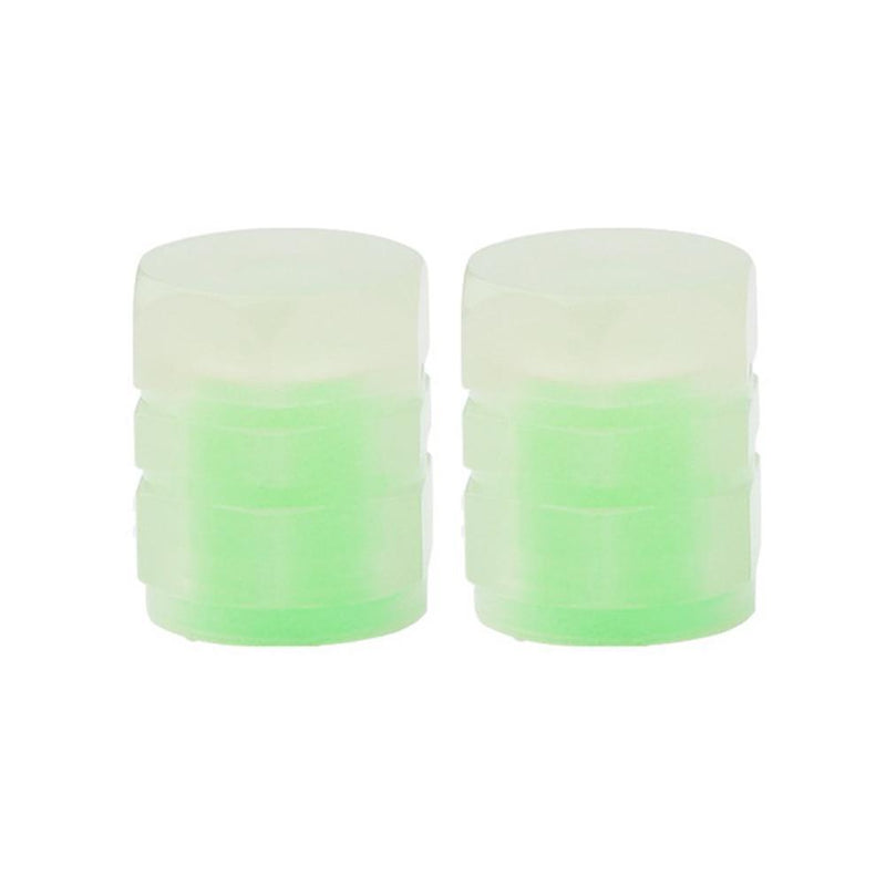 Luminous Stem Cover Tire Valves Caps Universal Valves Nozzles (12pcs Green)
