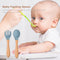 Baby Wooden Silicone Feeding Spoon Toddlers BPA-free Tableware (21) Newly