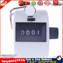 Clicker Counter 4 Digit Number Counters Plastic Shell Hand Held(White) Newly