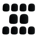 10pcs Microphone Windscreen Sponge Cover Mic Foam Protective Caps (Black)