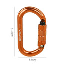 25KN O Shape Safety Auto Master Lock Carabiner Rock Climbing Buckle (Orange