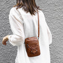 Women Retro Pure Color Shoulder Bag Soft PU Leather Shoulder Bags Mini Purse