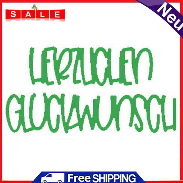 German Words Embossing Cutting Dies Carbon Steel DIY Scrapbooking Album Cards