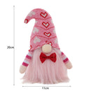 Bow Love Dwarf Ornaments Faceless Rudolph Valentines Xmas Wedding Decor (B)