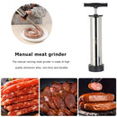 Homemade Manual Stainless Steel Sausage Filler Maker Syrings Kitchen Meat Tool
