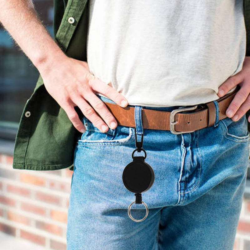 Retractable Key Chain Resilience Stretching Key Chain Anti-lost Safety Buckle