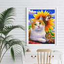 DIY Cat Animal Pattern Frameless Digital Paint Hand Painted Oil Picture Decor