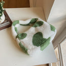 Female Fluffy Hit Color Shoulder Bag Women Casual Single Shoulder Strap Handbag