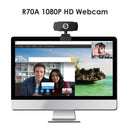 R70A Full HD 1080P USB Webcam w/ Built-in Microphone Web Camera for PC Smart TV