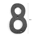 Metal Digital Numbers Cast Iron House Sign Doorplate DIY Cafe Shop Wall Decor