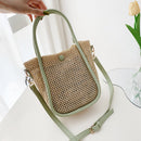 Summer Hollow Straw Handbag Woven Beach Holiday Leather Shoulder Crossbody Bags