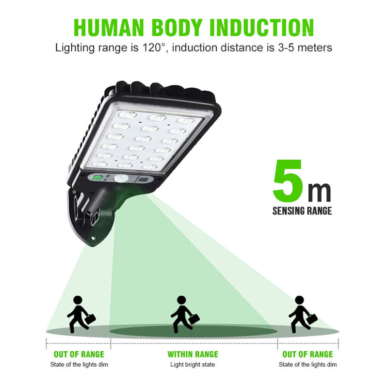 LED Solar Wall Light Outdoor Motion Sensor Lamp Garden Remote Lamp (18LED) Newly