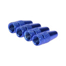 4pcs Presta Valve Stem Caps+ 4pcs Valve Cores+ Wrench Tool Kit (Blue) Newly
