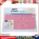 Embossed Mold Acrylic Cartoon DIY Alphabet Number Cake Cookie Mold (Pink) Newly