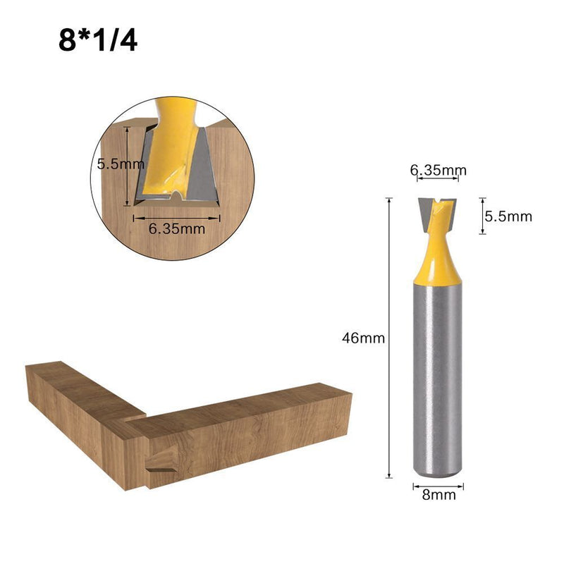 Woodworking Tool Dovetail Router Cutter Hradness End Cutter Dovetail Router Bit