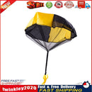 Hand Throw Soldier Parachute Outdoor Game Kids Educational Toys (Yellow) Newly
